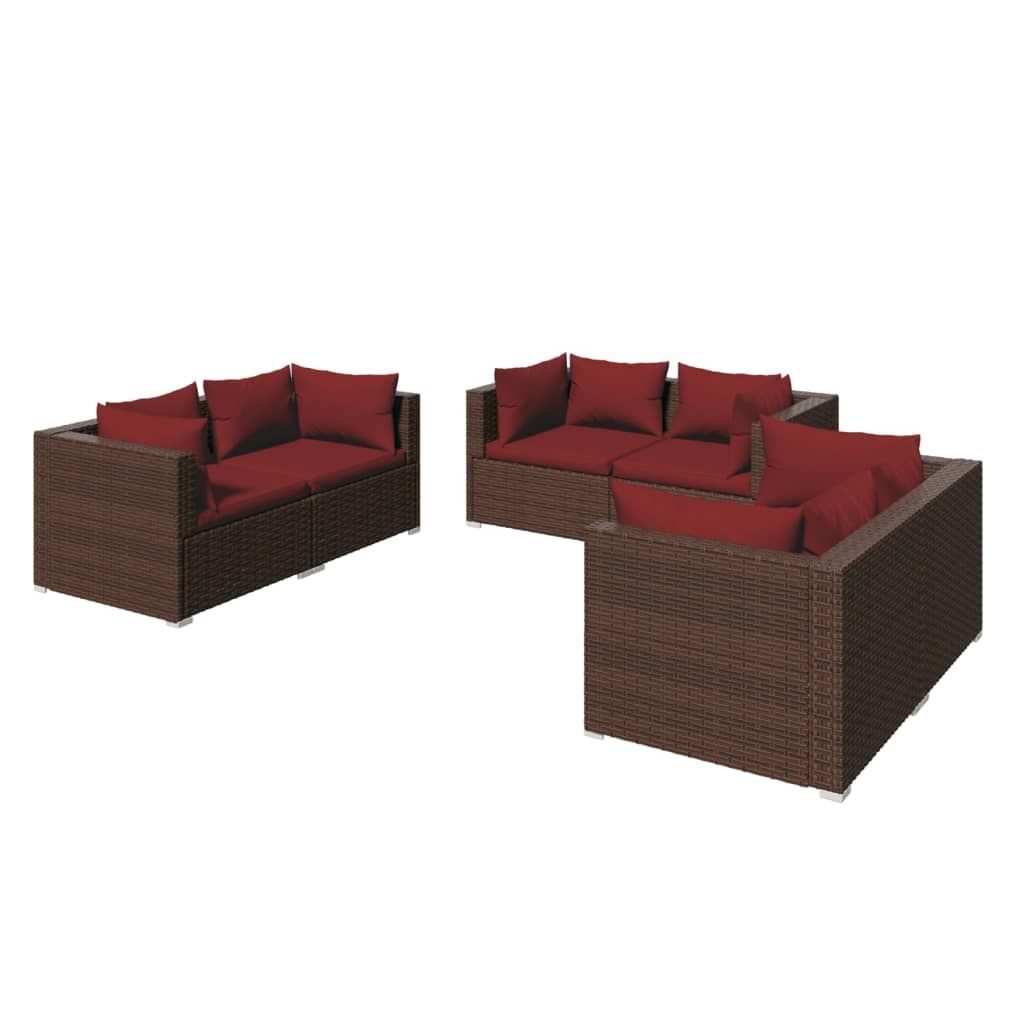 Garden Lounge Set Brown