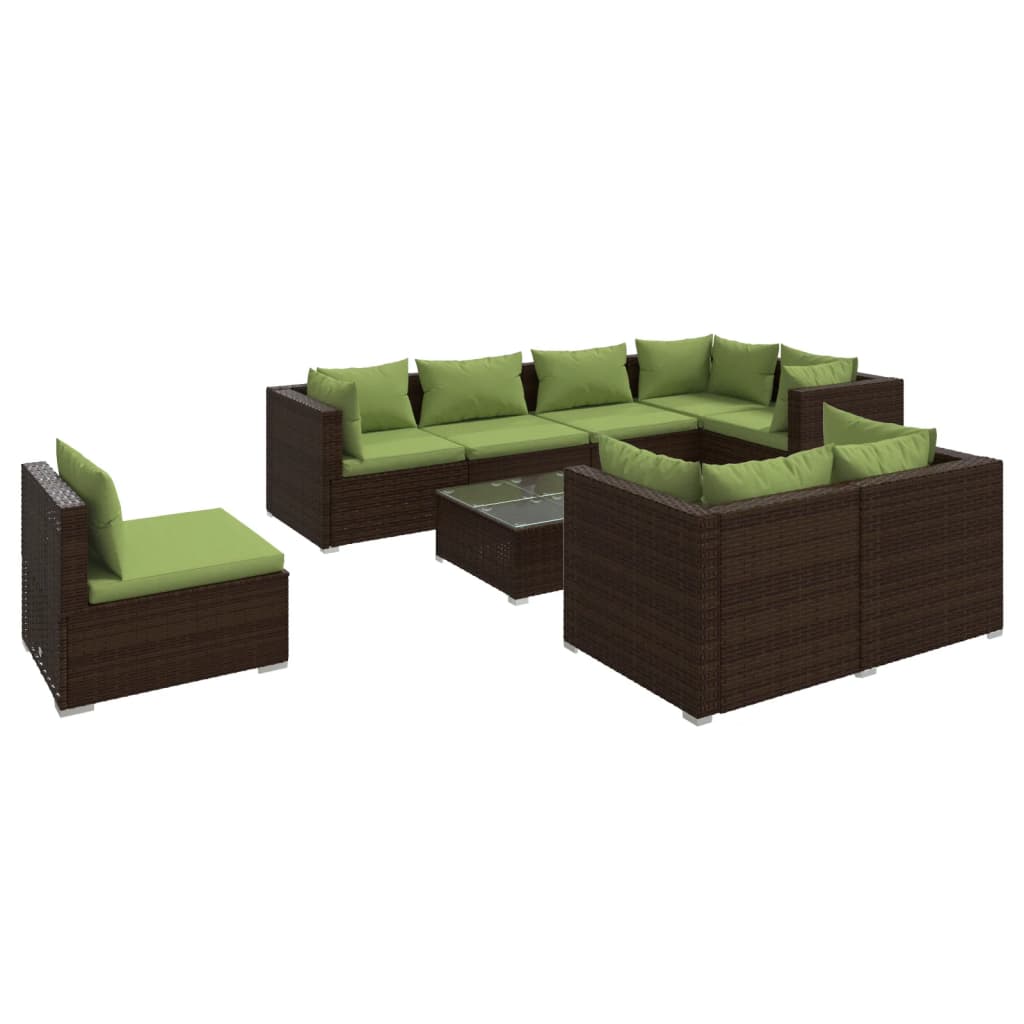 Garden Lounge Set Brown