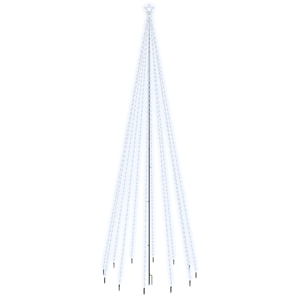 Christmas Tree with Spike Cold White 732 LEDs 196.9 "