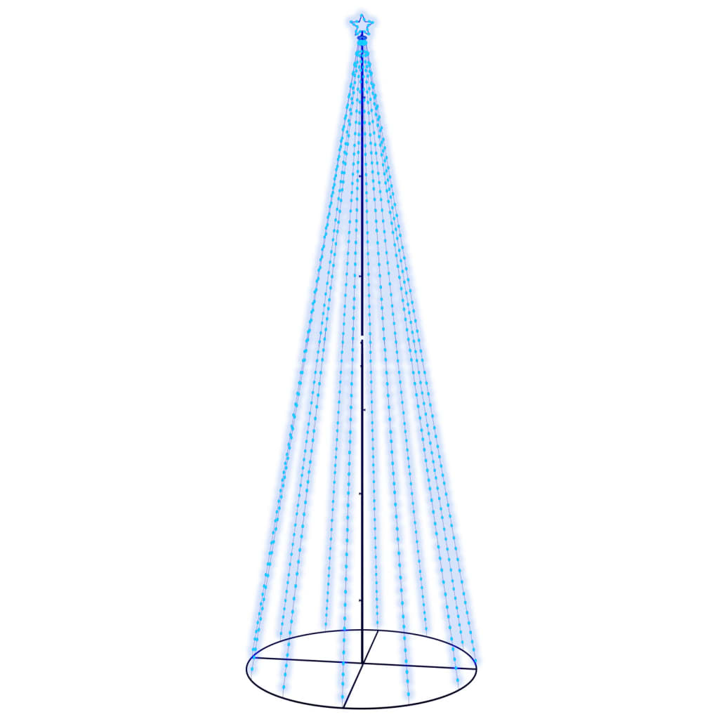 Christmas Cone Tree Blue Powder-Coated Steel, Copper, PVC 16 ft