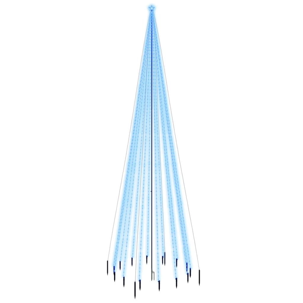Christmas Tree With Spike Blue Powder-coated steel, copper, PVC