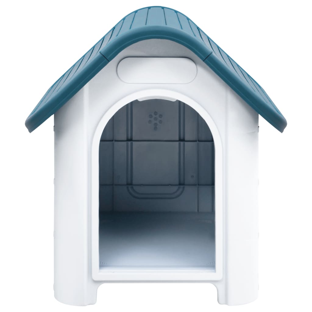 Dog House Blue and White Polypropylene Small Durable Dog House