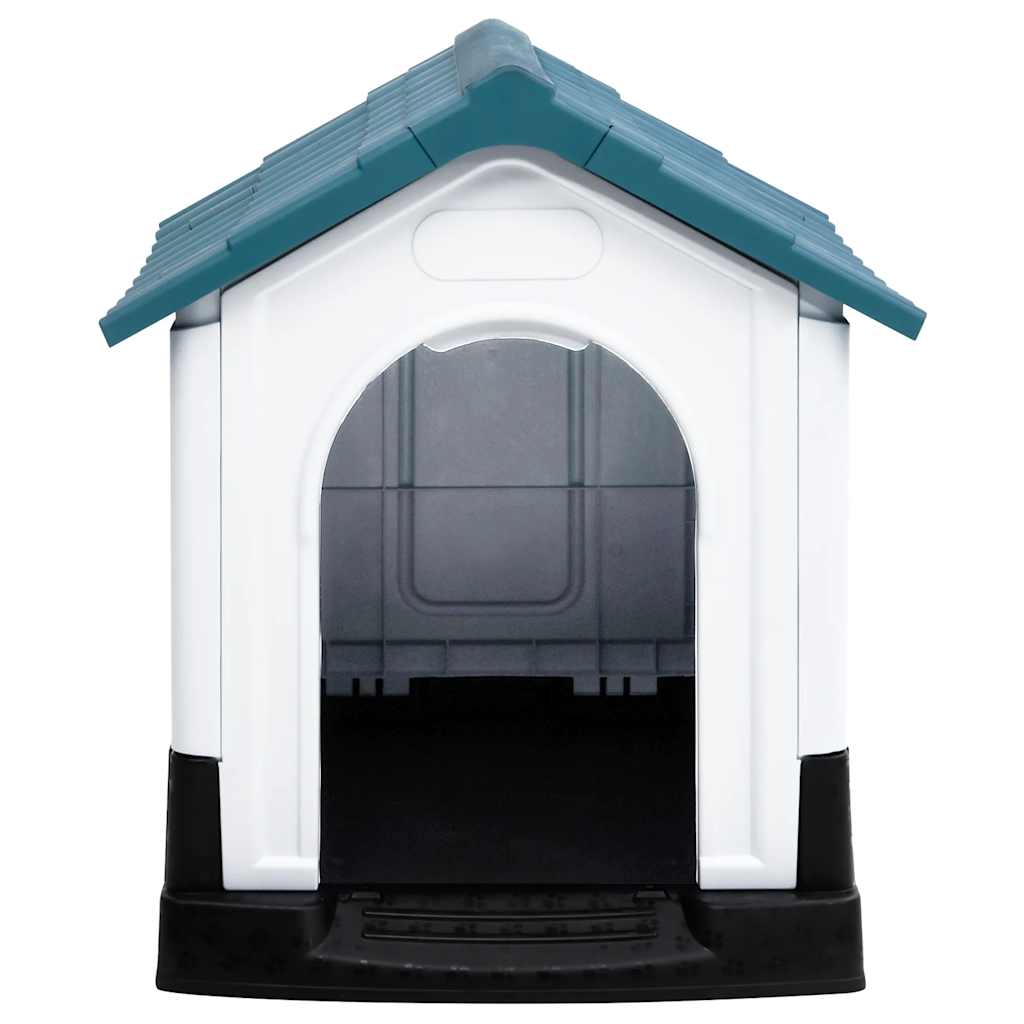 Dog House Blue, White, Black Polypropylene 22.4 x 26.8 x 26.0 in