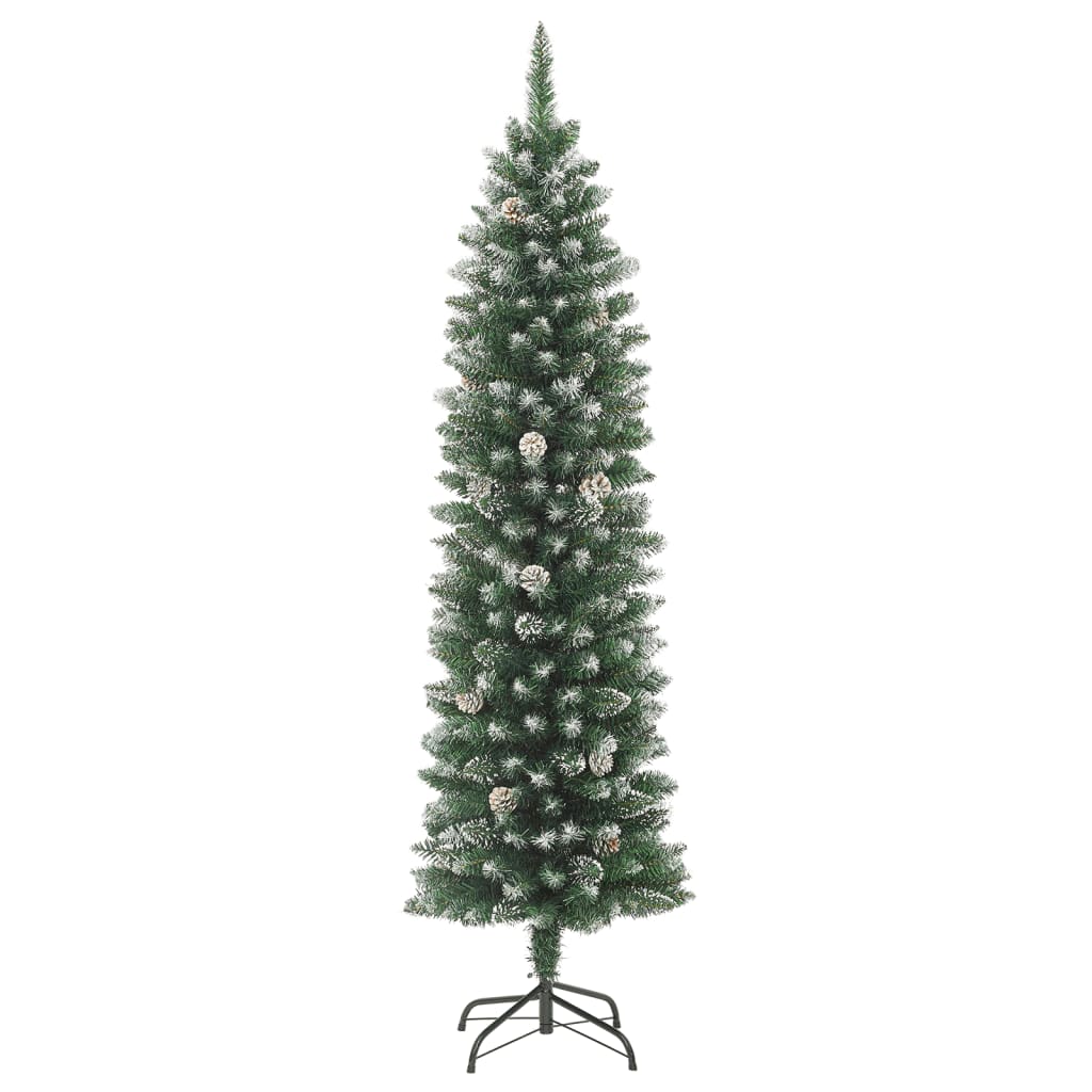 Christmas Tree Green and white PVC, steel Slim Decorative Inlays