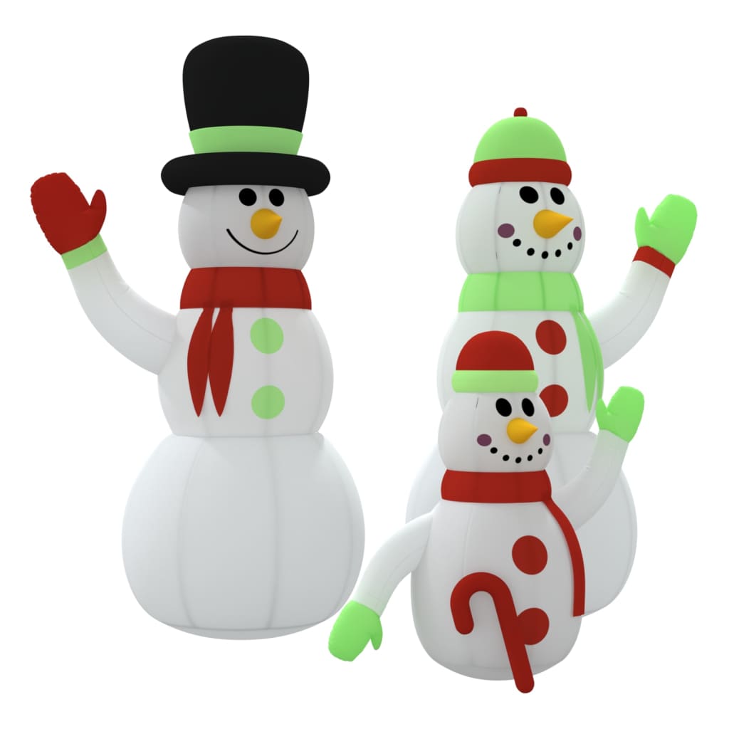 Inflatable Snowman Family Multicolor Oxford fabric with PU coating