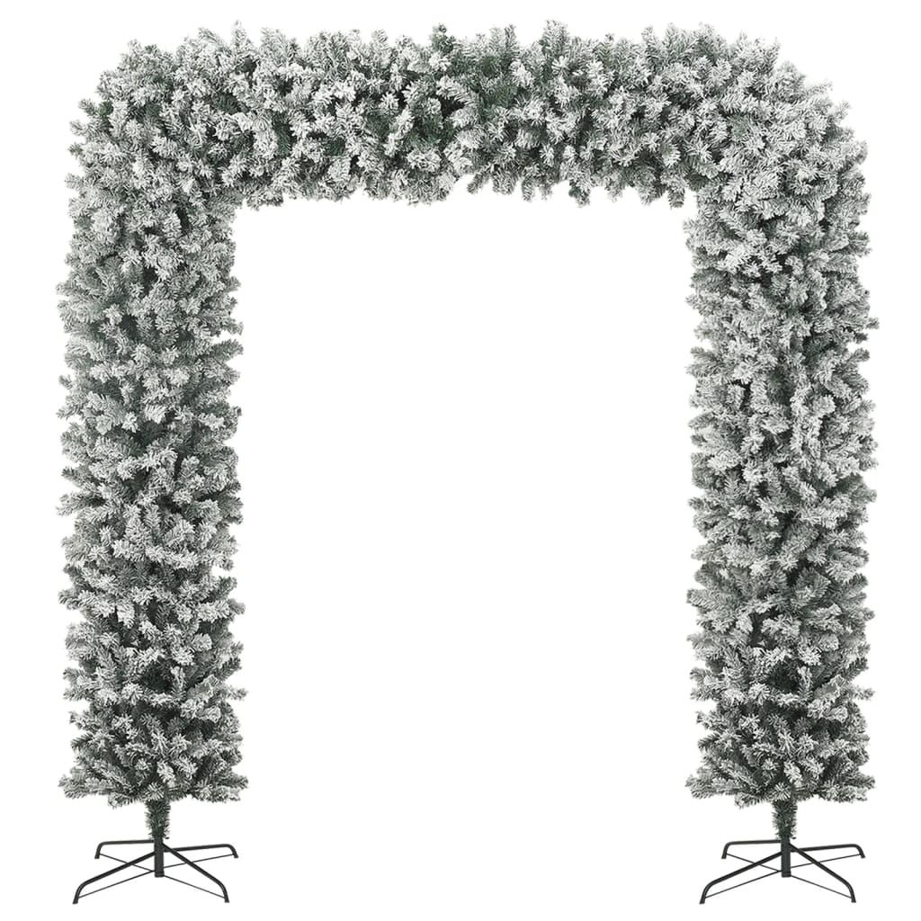 Christmas Tree Arch White and green PVC and steel Large