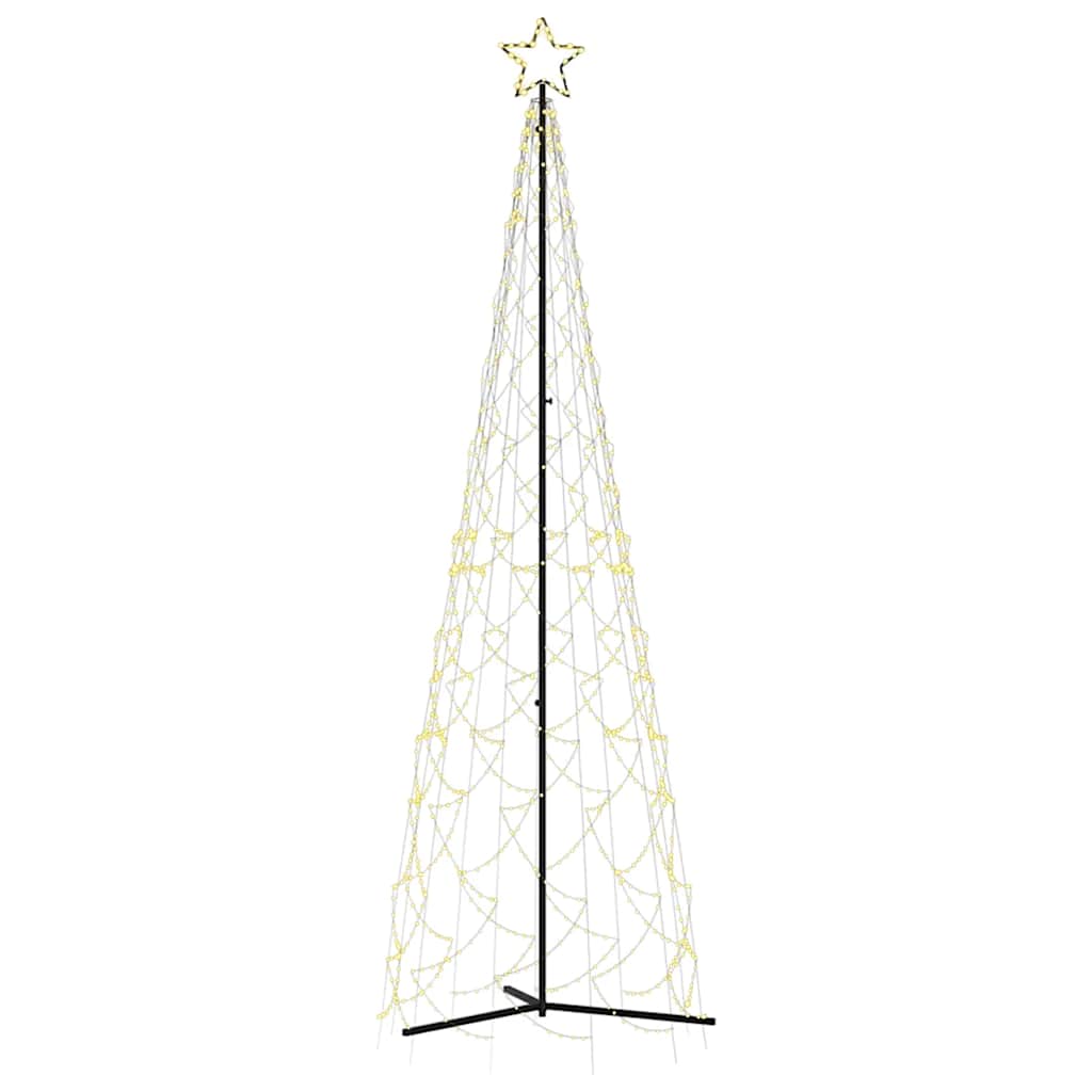 Christmas Cone Tree Warm white Powder-coated steel 3 x 10 ft