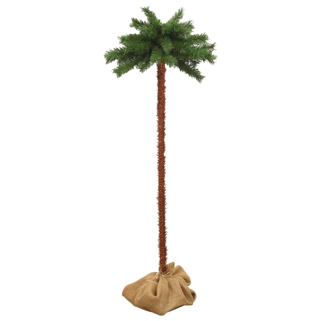 Christmas Tree Green and Brown PVC, Steel, Linen fabric 82.7 in