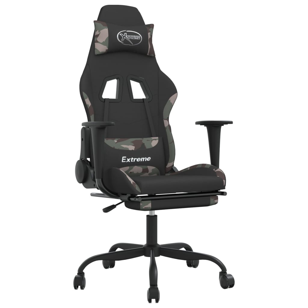 Gaming Chair Black and camouflage Polyester, metal, plywood, plastic