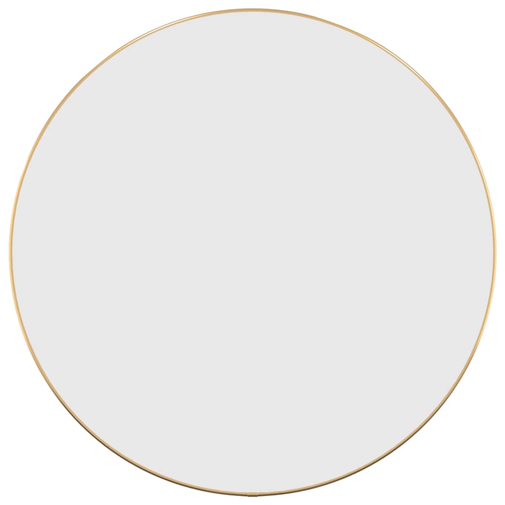 Wall Mirror Gold Glass, PVC Ø 23.6 in Wall Mirror Round