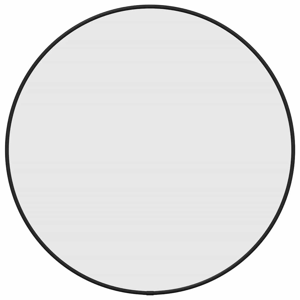 Wall Mirror Black Glass, PVC Wall Mounting Wall Mirror Circular