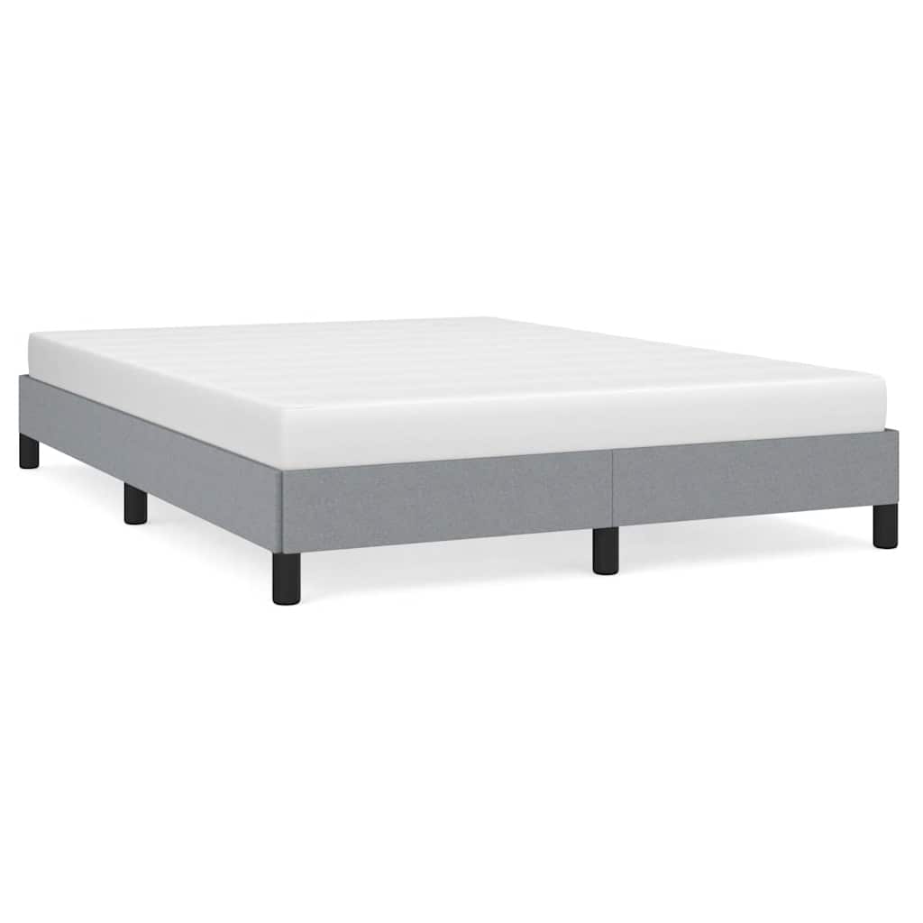 Bed Frame Light gray Polyester Queen Bed Frame Rectangular