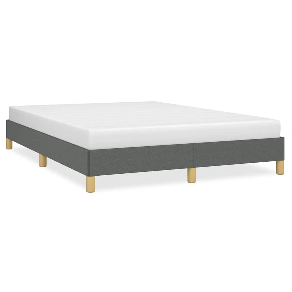 Bed Frame Dark Gray Polyester fabric, Plywood, Engineered wood Full