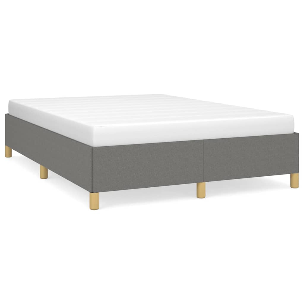 Bed Frame Dark Gray Polyester Queen Bed Frame Rectangular