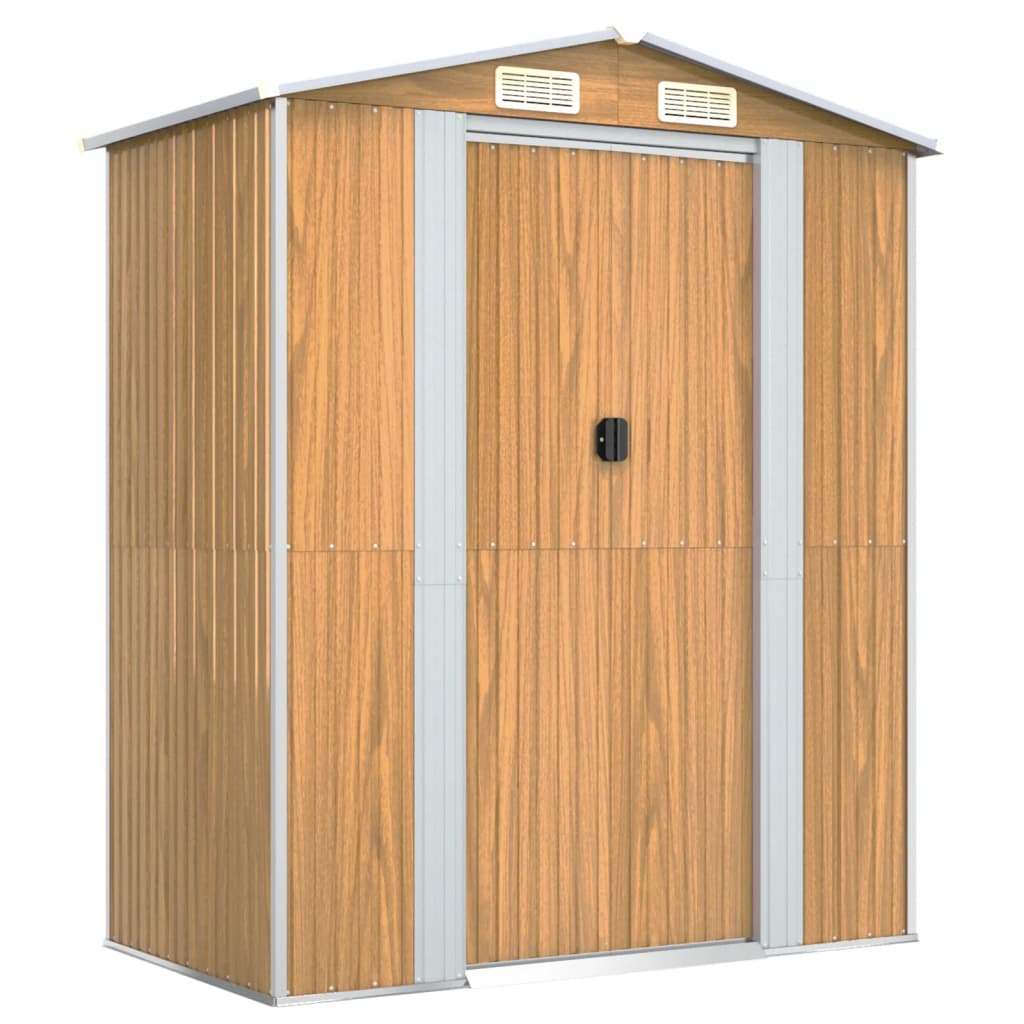 Garden Shed Light brown Galvanized steel 75.6x42.5x87.8 in