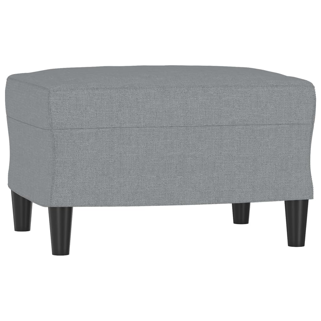 Footstool Light grey Polyester fabric 23.6 in x 19.7 in x 16.1 in