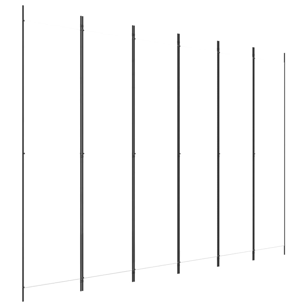 6-Panel Room Divider White 118.1"x86.6" Fabric