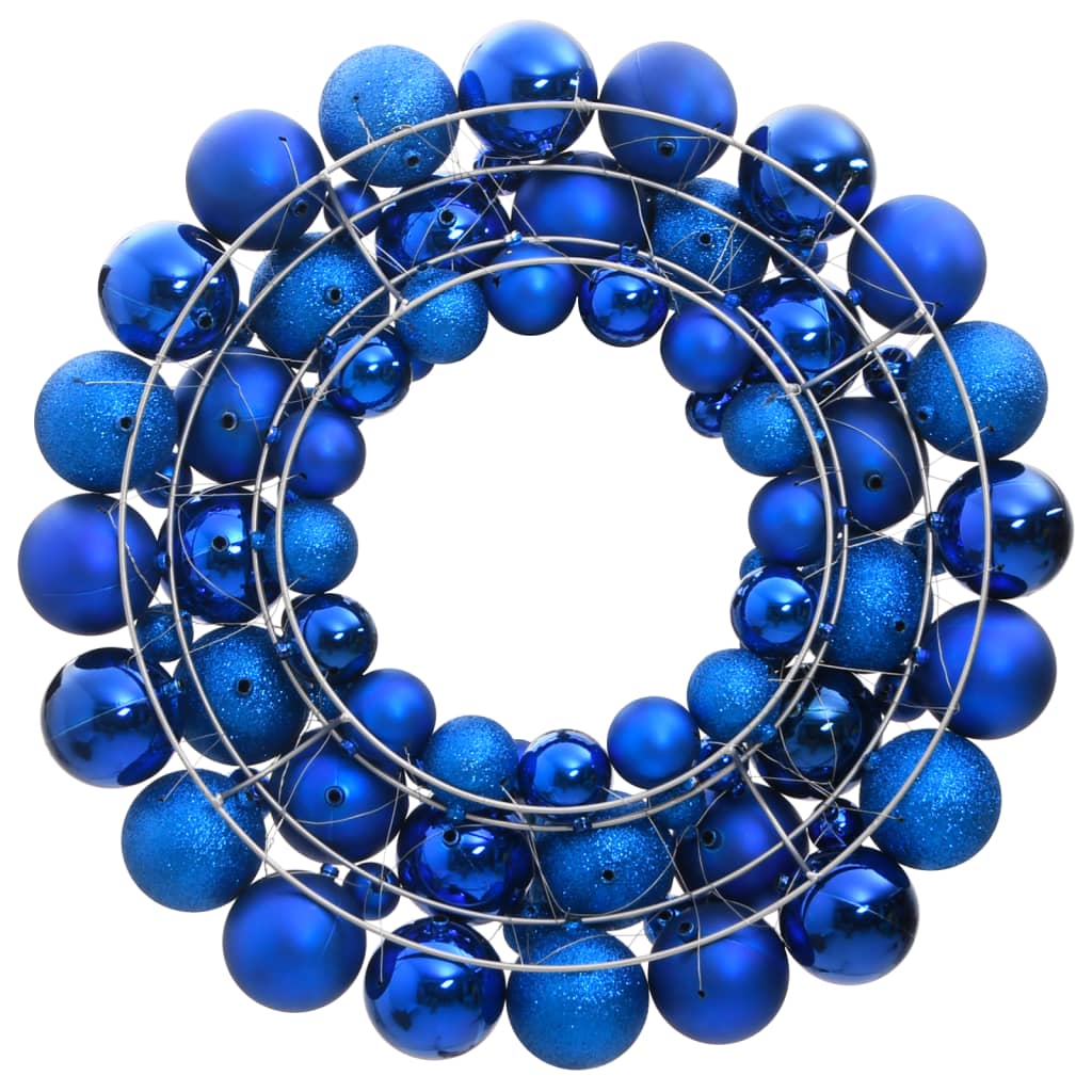 Christmas Wreath Blue Polystyrene 17.7 in diameter
