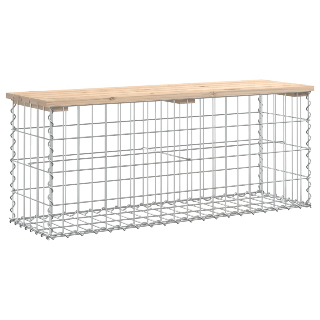 Garden Bench Natural wood, silver Solid pine wood, galvanized steel