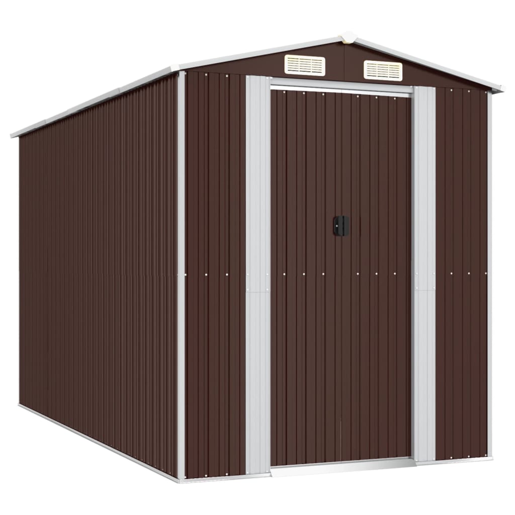 Garden Shed Dark brown Galvanized Steel Large Storage