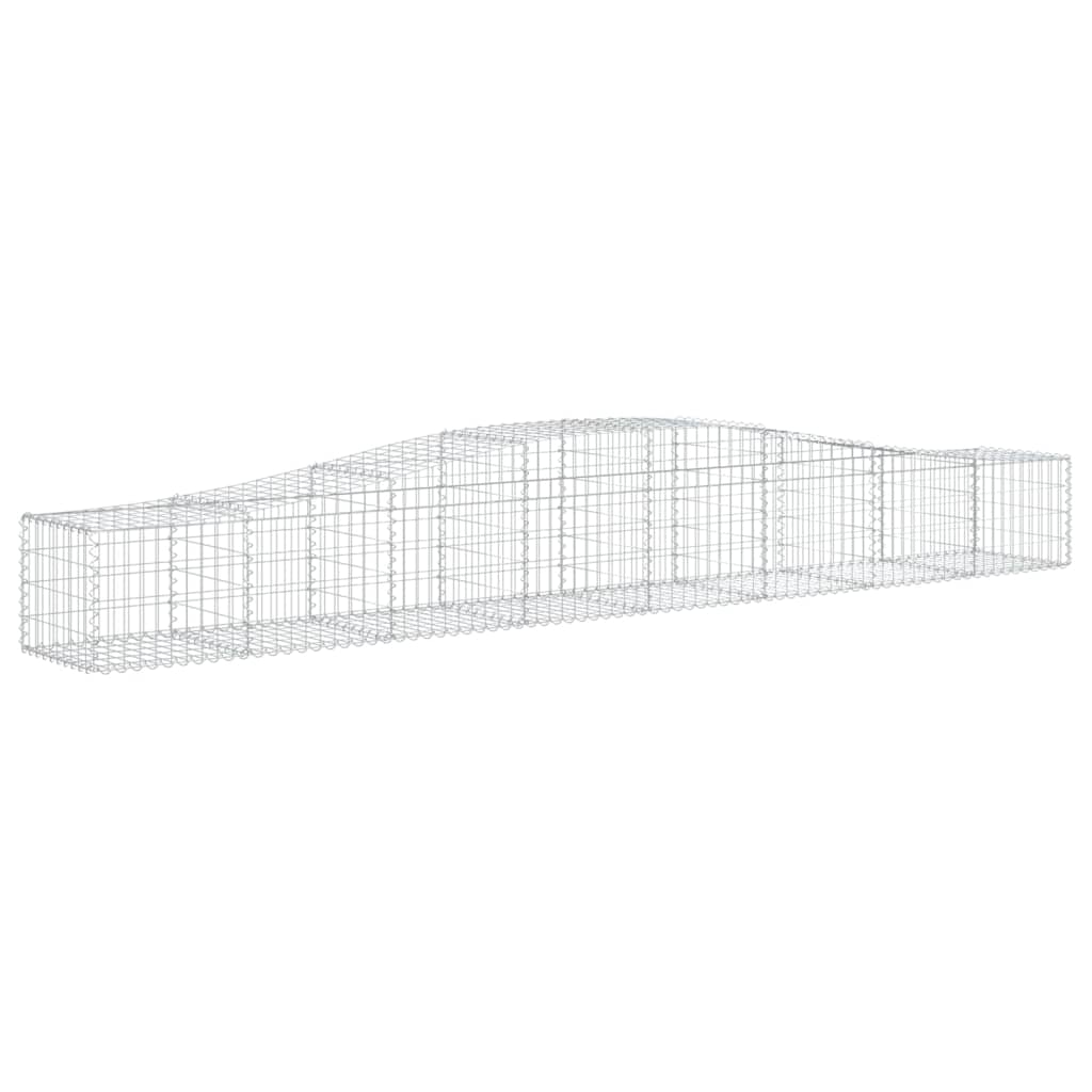 Gabion Basket Silver Galvanized Iron Extra Large Durable