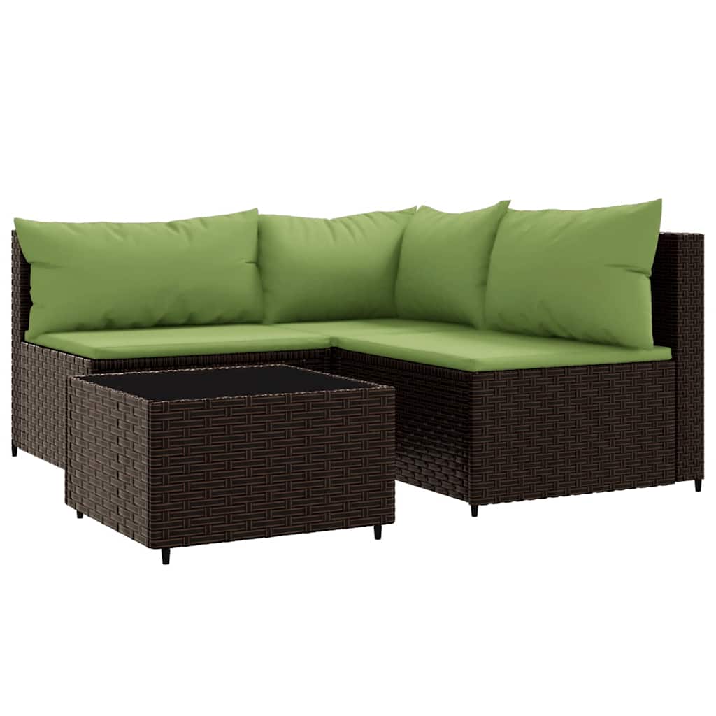 Patio Lounge Set Brown and Green