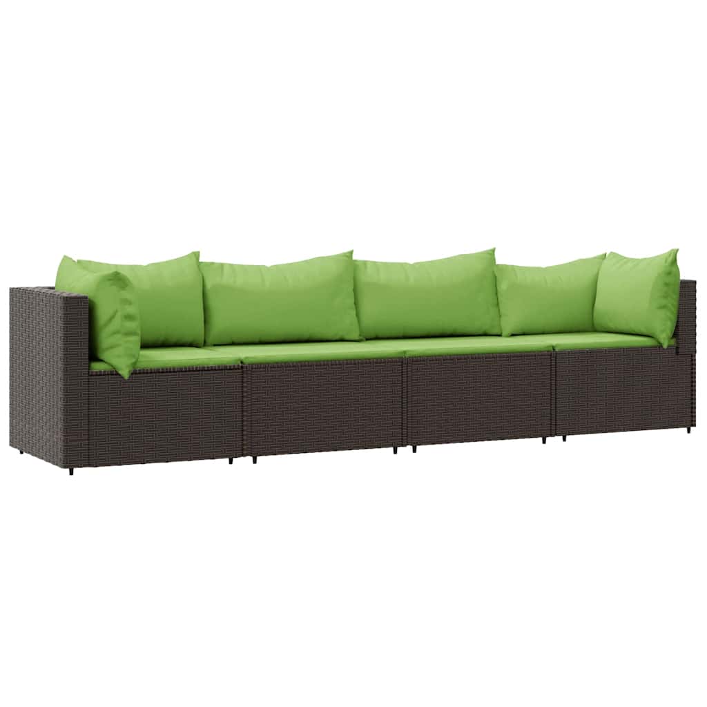 Patio Lounge Set Brown and Green