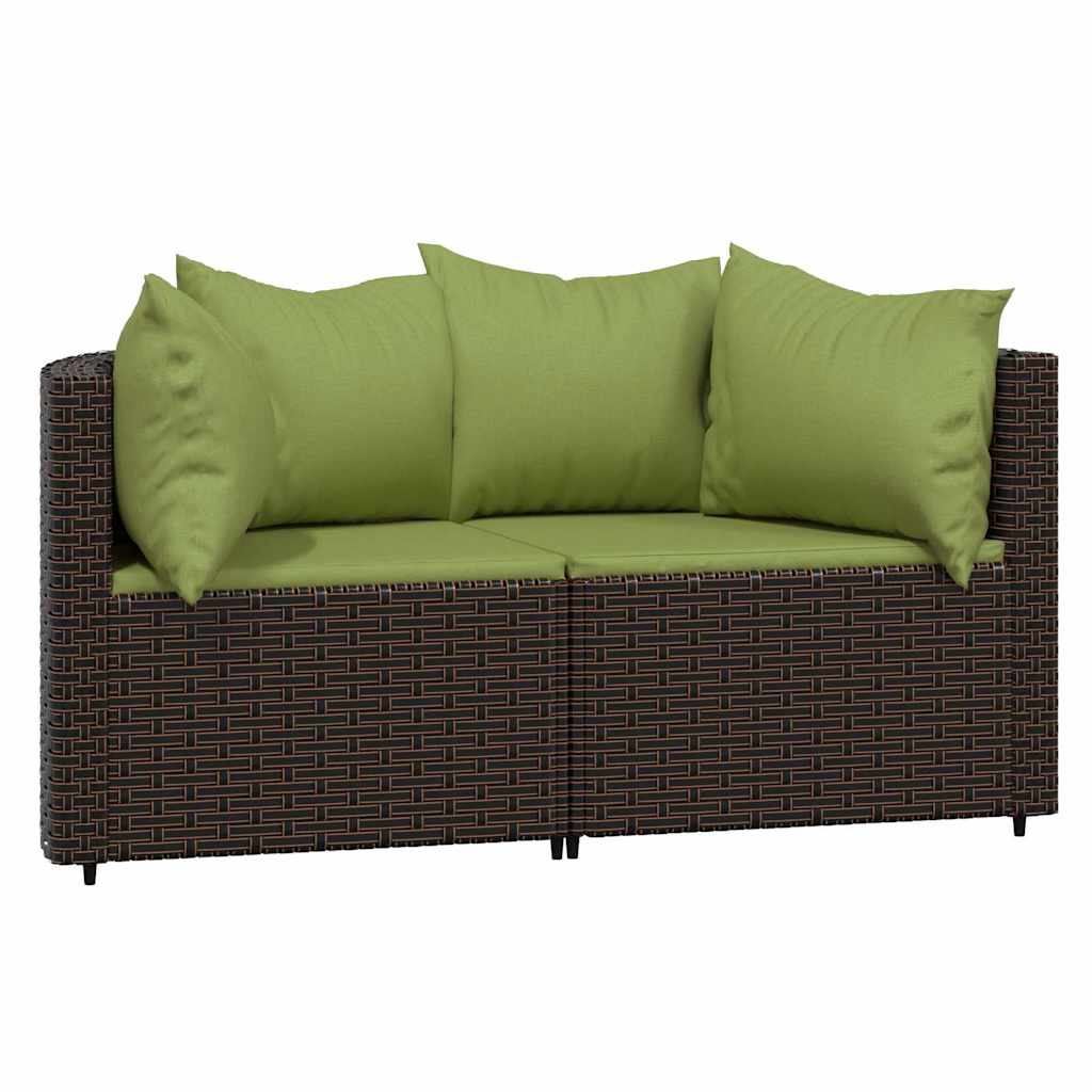 Patio Corner Sofa Brown, Green