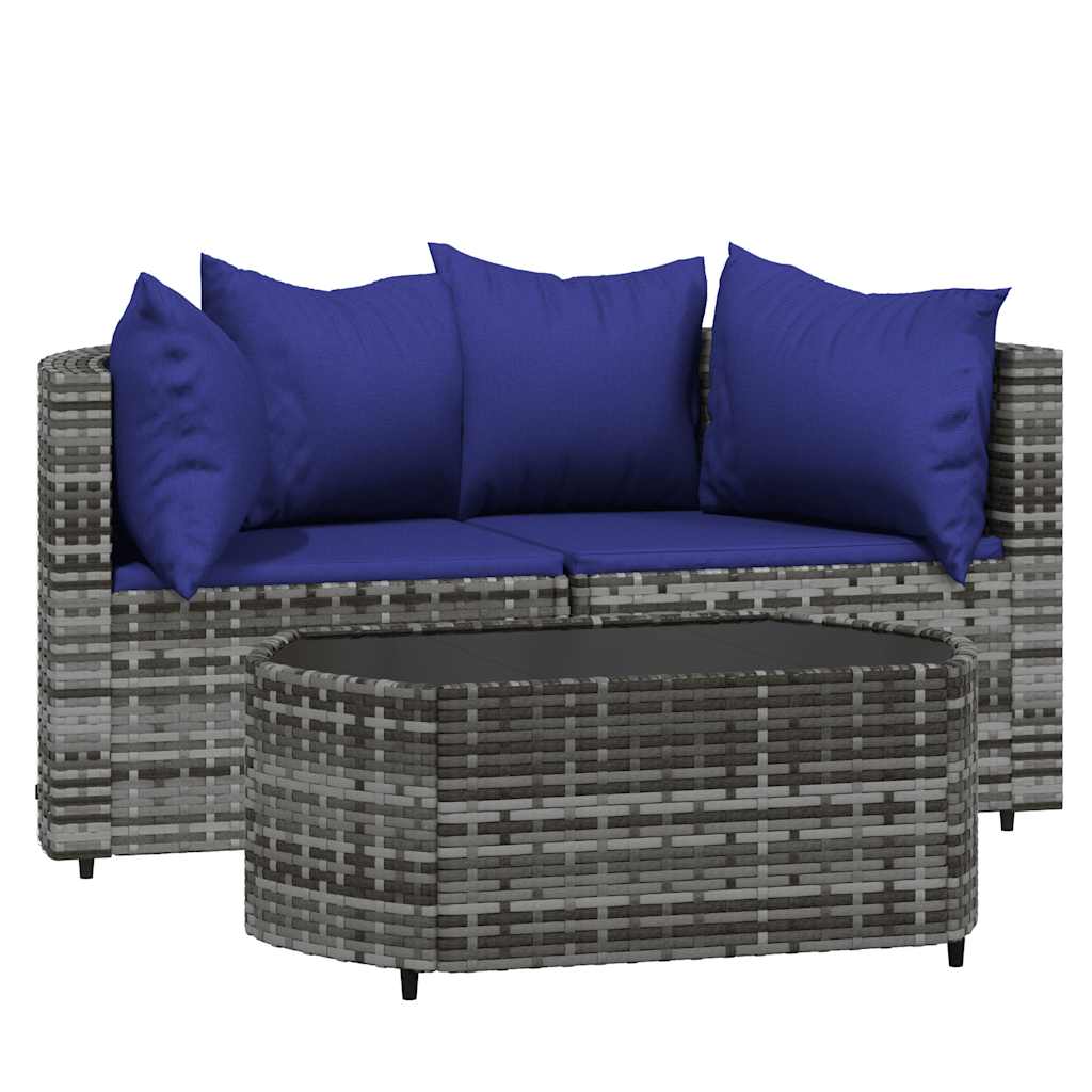 Patio Lounge Set Grey