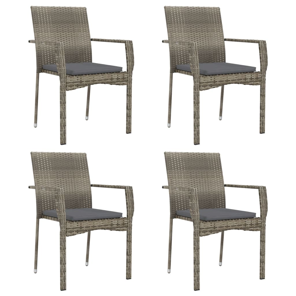 Outdoor Chair Set of 4 Grey
