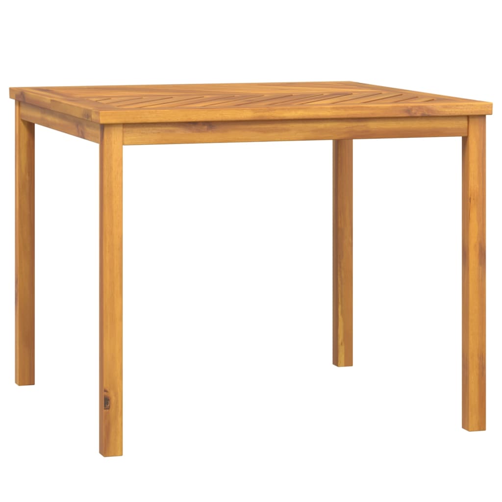 Garden Dining Table Wood Brown Solid Acacia Wood 35.4x35.4 in