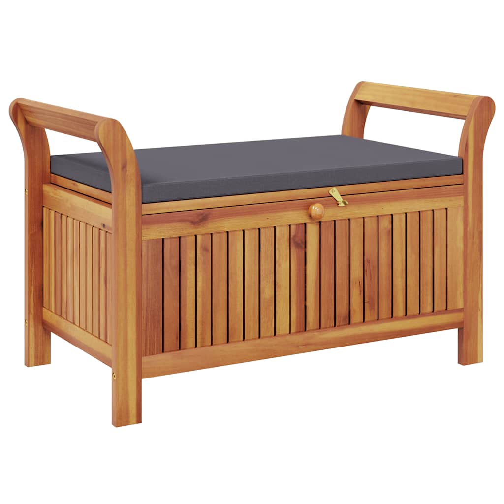 Garden Storage Bench Dark grey, Brown
