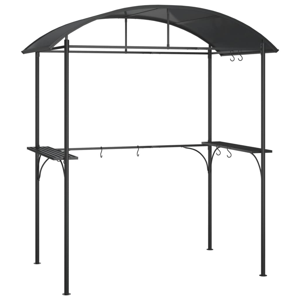 Bbq Gazebo Anthracite Steel, PC board 86.6 x 45.3 x 90.6 in Hooks