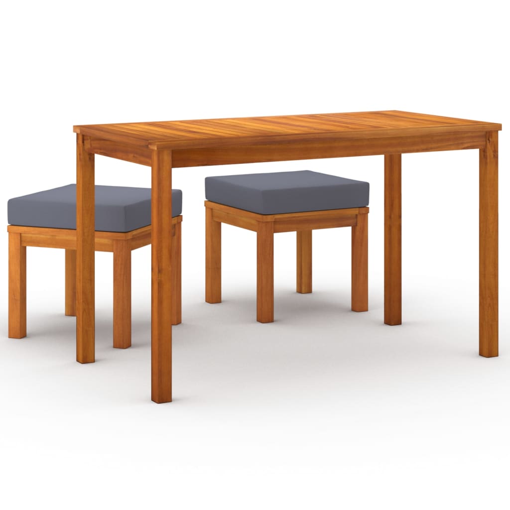 Garden Dining Set Wooden brown, Grey