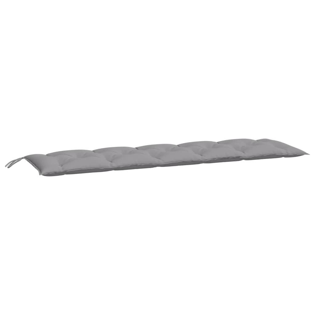 Garden Bench Cushion Grey Oxford fabric, Hollow fiber 70.9x19.7 in