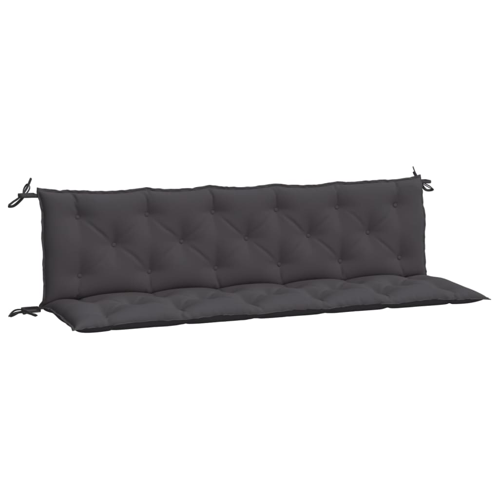 Garden Bench Cushion Set of 2 Anthracite