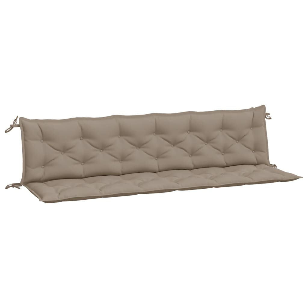 Garden Bench Cushion Set of 2 Taupe Oxford fabric (100% polyester)