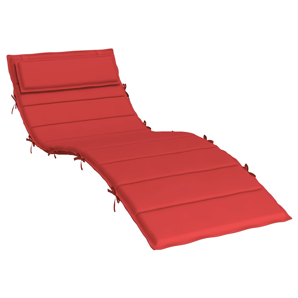 Sun Lounger Cushion Red Oxford fabric (100% polyester), foam fibre
