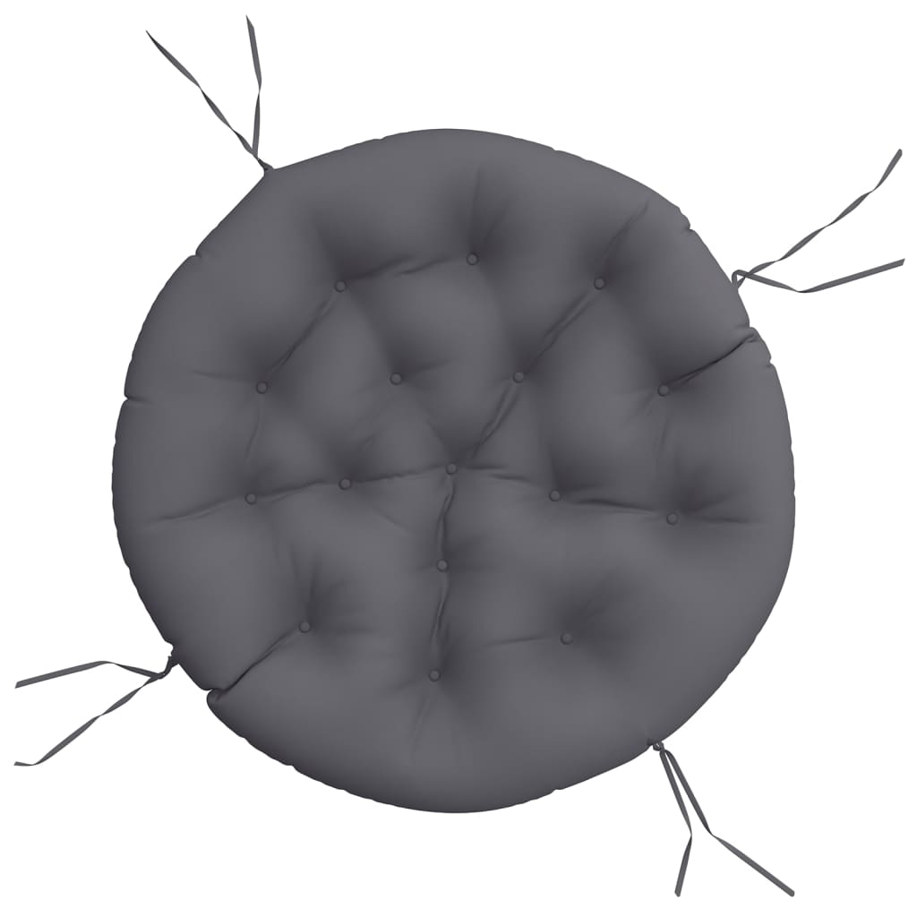 Round Cushion Anthracite Oxford fabric Medium Cushion Round