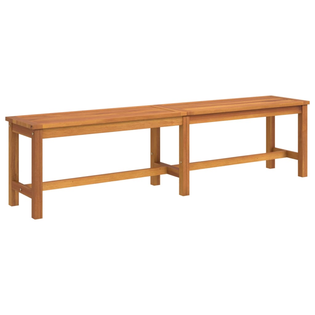 Garden Bench Brown Solid Acacia wood 70.9 in x 13.8 in x 17.7 in