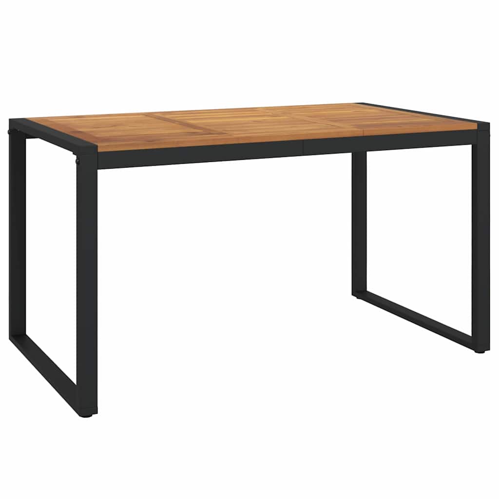 Garden Table Natural wood and black