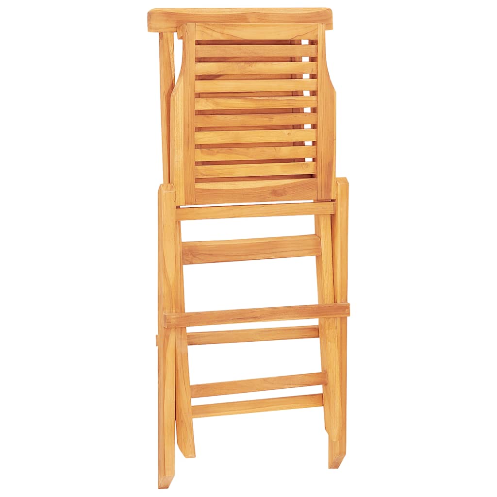 Folding Garden Chair Set of 4 Teak Solid teak wood Medium