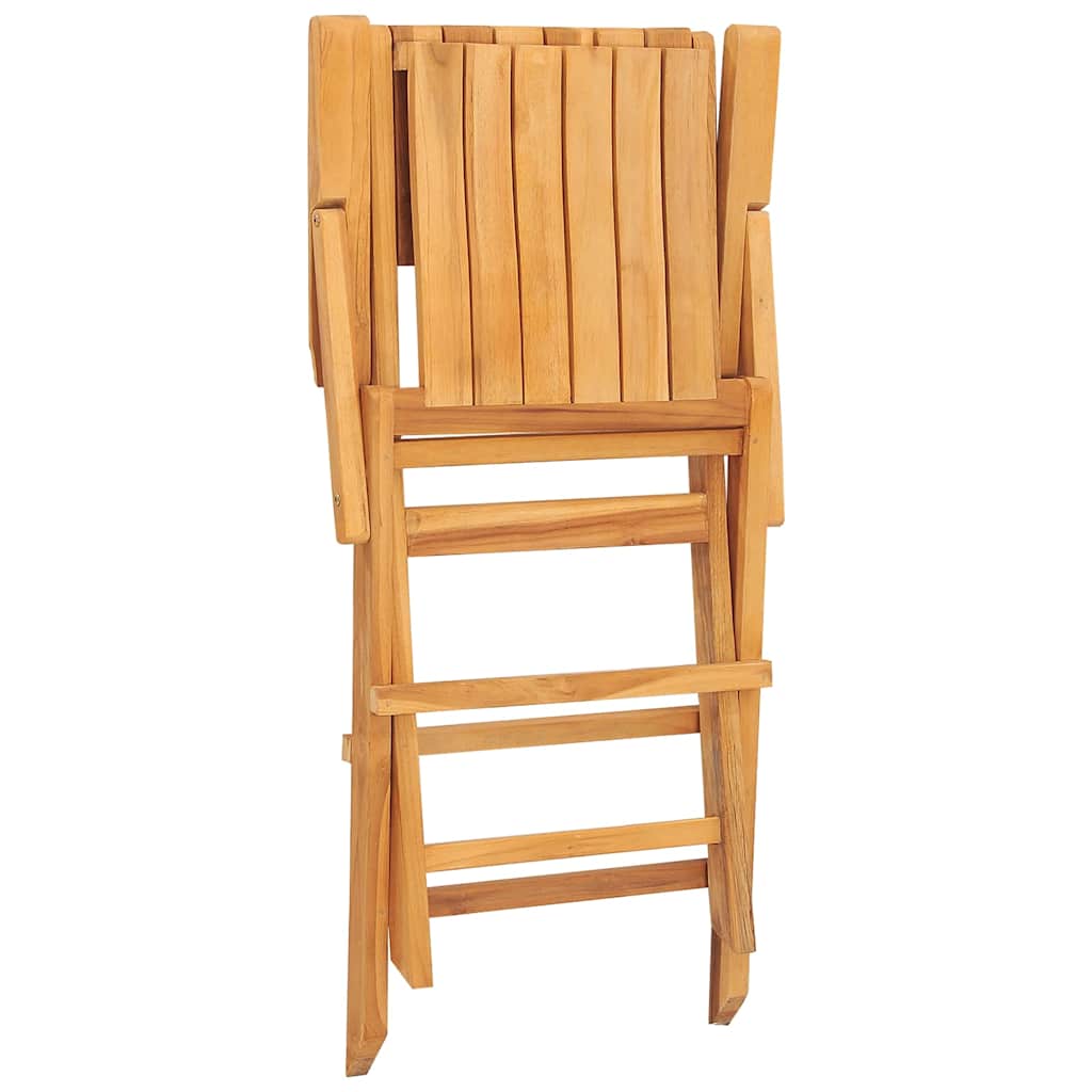 Folding Garden Chair Set of 6 Teak Wood Solid teak wood Medium