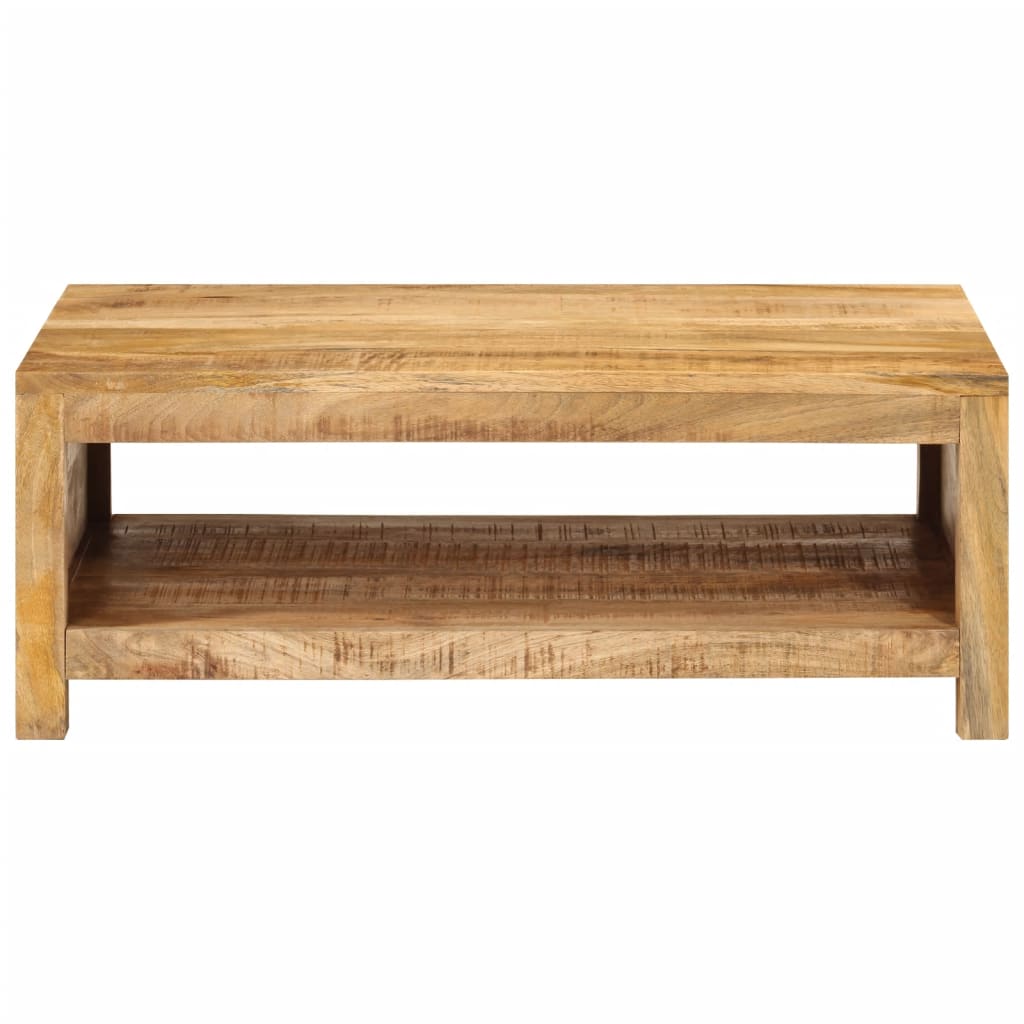 Coffee Table Natural Solid mango wood 31.5x21.7x11.8 in