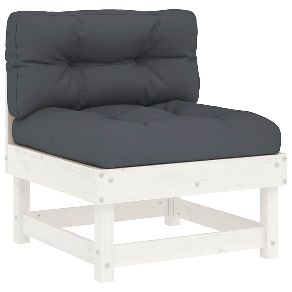 Middle Sofa White and Anthracite