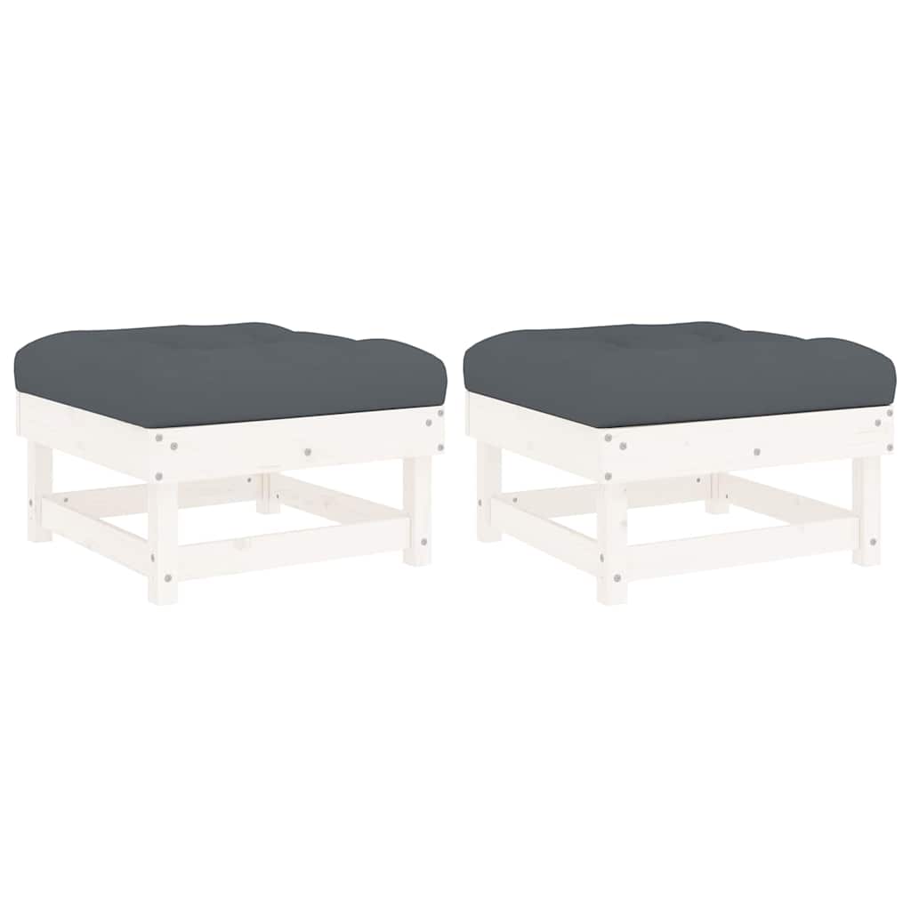 Garden Footstool White