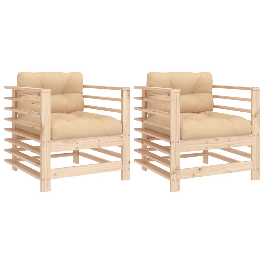 Garden Chair Beige, Pine