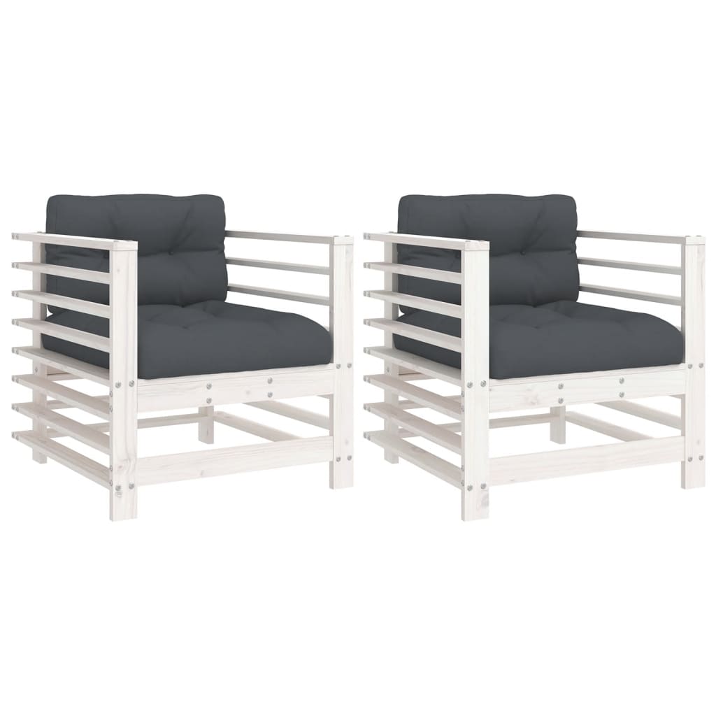 Garden Chair White, Anthracite