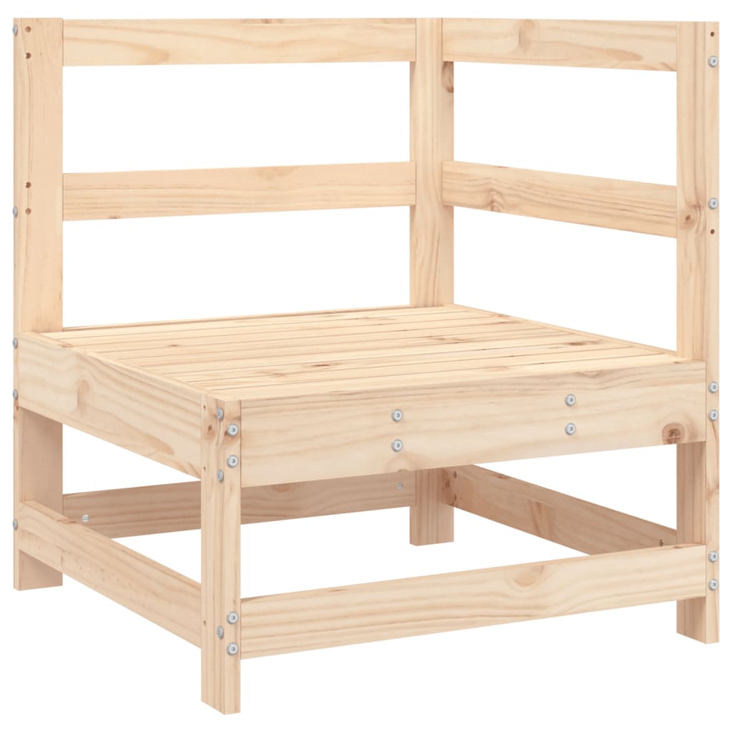 Garden Corner Sofa Natural Wood Pine Wood Medium Modular