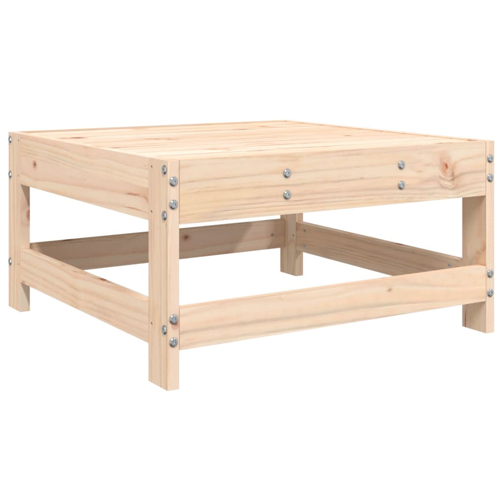 Garden Footstool Natural Wood Solid Pine Wood Medium Modular